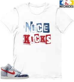T-Shirt - Nike Dunk High Washed Denim Pack - Sneaker-Matching T-Shirt (NICE KICKS)