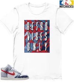 T-Shirt - Nike Dunk High Washed Denim Pack - Sneaker-Matching T-Shirt (Retro Vibes Only)