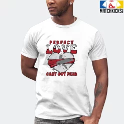 T-Shirt - Nike Dunk High Washed Denim Pack - Sneaker-Matching T-Shirt (Perfect Love Cast Out Fear) -Nike Dunk shop online mockupGenerator 1468