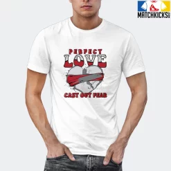 T-Shirt - Nike Dunk High Washed Denim Pack - Sneaker-Matching T-Shirt (Perfect Love Cast Out Fear) -Nike Dunk shop online mockupGenerator 1473