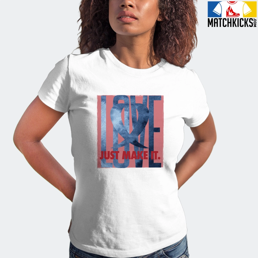 T-Shirt - Nike Dunk High Washed Denim Pack - Sneaker-Matching T-Shirt (LOVE Just Make It) 6 T-Shirt - Nike Dunk High Washed Denim Pack - Sneaker-Matching T-Shirt (LOVE Just Make It) - Image 4