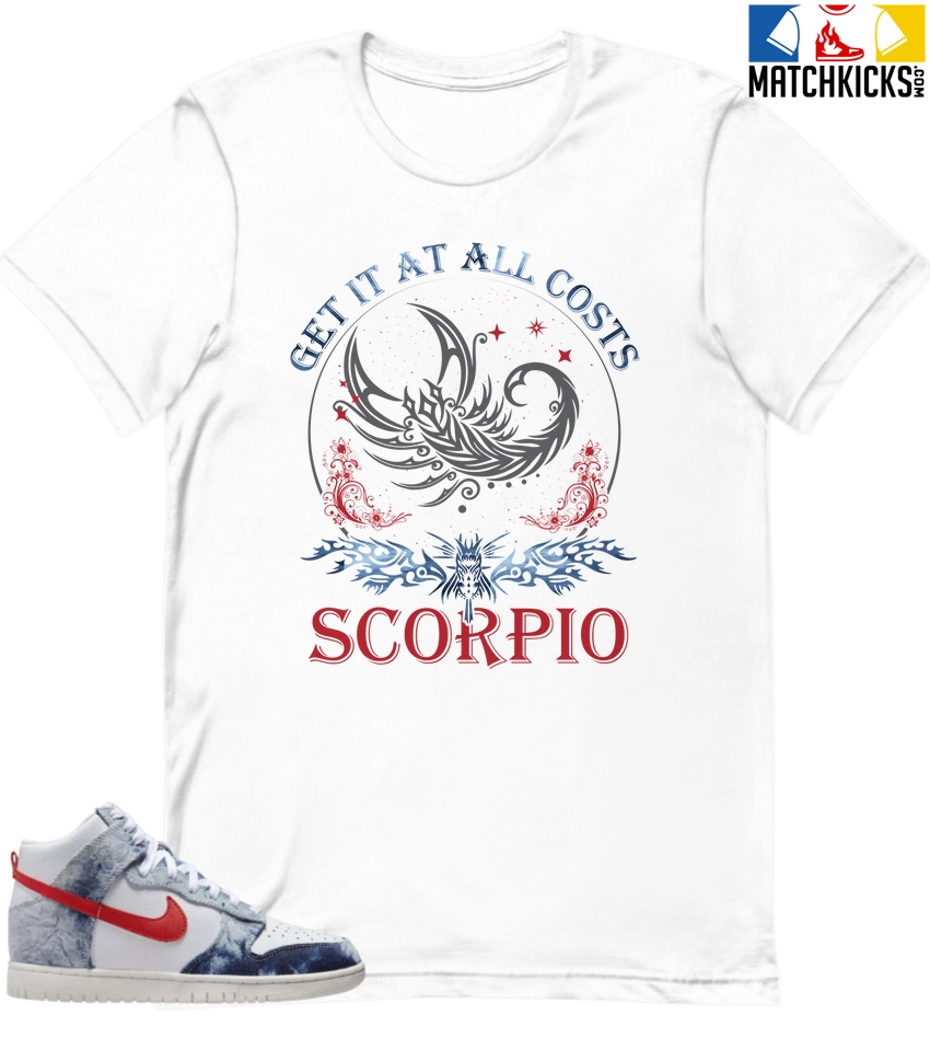 T-Shirt - Nike Dunk High Washed Denim Pack - Sneaker-Matching T-Shirt (Scorpio) 3 T-Shirt - Nike Dunk High Washed Denim Pack - Sneaker-Matching T-Shirt (Scorpio)