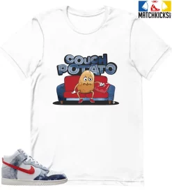 T-Shirt - Nike Dunk High Washed Denim Pack - Sneaker-Matching T-Shirt (Couch Potato)