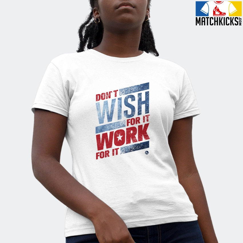 T-Shirt - Nike Dunk High Washed Denim Pack - Sneaker-Matching T-Shirt (Don't Wish For It Work For It) 4 T-Shirt - Nike Dunk High Washed Denim Pack - Sneaker-Matching T-Shirt (Don't Wish For It Work For It) - Image 2