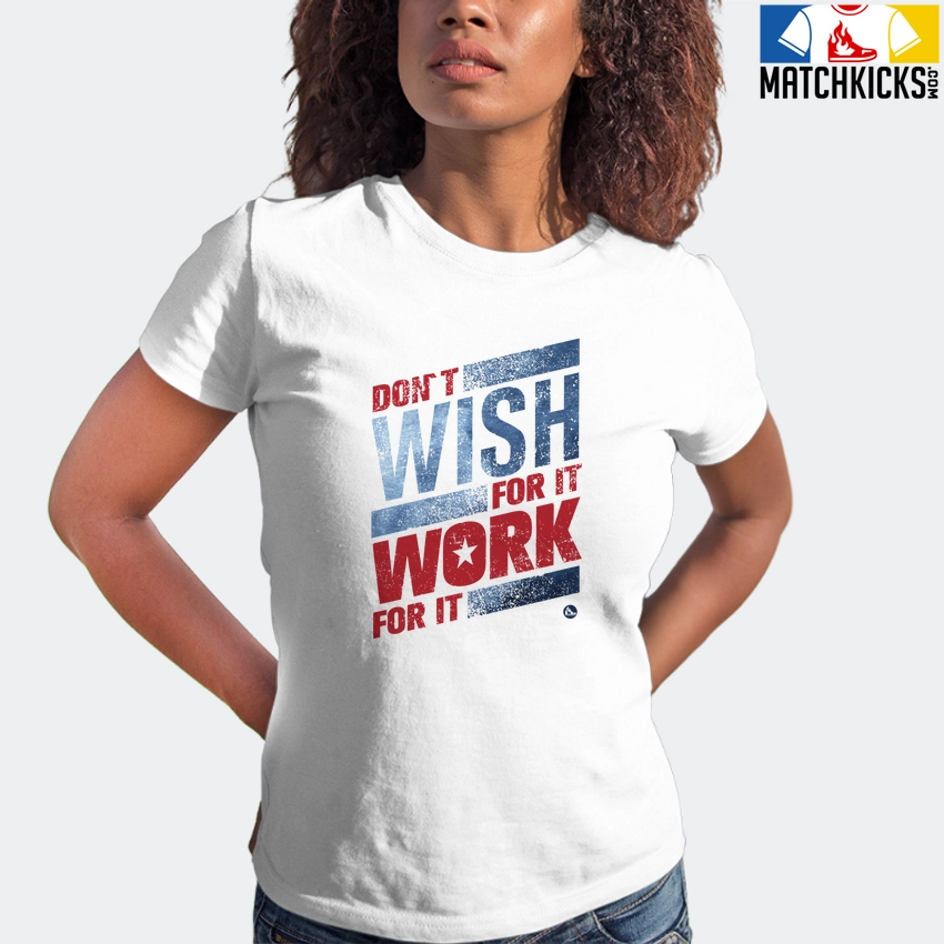 T-Shirt - Nike Dunk High Washed Denim Pack - Sneaker-Matching T-Shirt (Don't Wish For It Work For It) 6 T-Shirt - Nike Dunk High Washed Denim Pack - Sneaker-Matching T-Shirt (Don't Wish For It Work For It) - Image 4