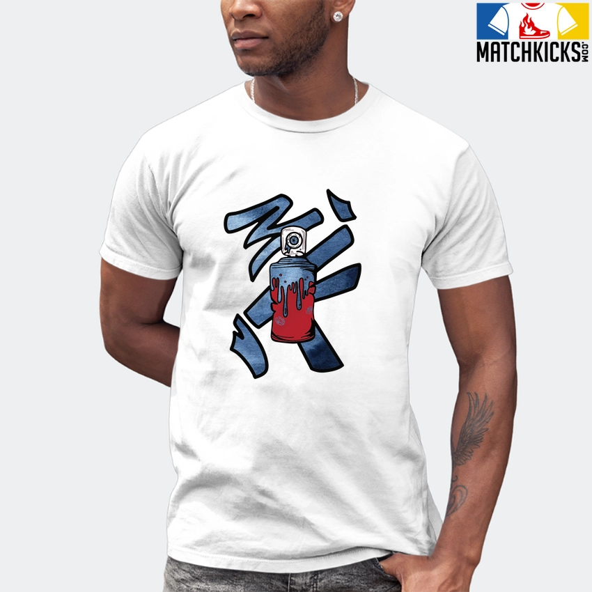 T-Shirt - Nike Dunk High Washed Denim Pack - Sneaker-Matching T-Shirt (Spray Can) 7 T-Shirt - Nike Dunk High Washed Denim Pack - Sneaker-Matching T-Shirt (Spray Can) - Image 5