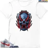 T-Shirt - Nike Dunk High Washed Denim Pack - Sneaker-Matching T-Shirt (THUNDER SKULL) -Nike Dunk shop online mockupGenerator 1663