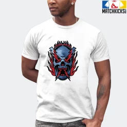 T-Shirt - Nike Dunk High Washed Denim Pack - Sneaker-Matching T-Shirt (THUNDER SKULL) -Nike Dunk shop online mockupGenerator 1666