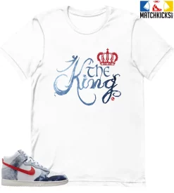 T-Shirt - Nike Dunk High Washed Denim Pack - Sneaker-Matching T-Shirt (The King)
