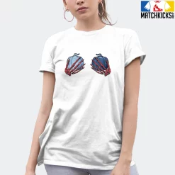 T-Shirt - Nike Dunk High Washed Denim Pack - Sneaker-Matching T-Shirt (Pumpkin Skeleton Hands) -Nike Dunk shop online mockupGenerator 1714