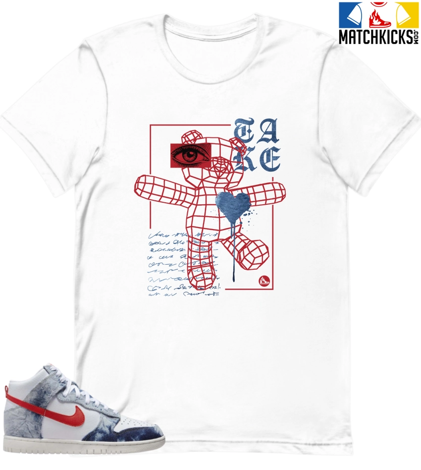 T-Shirt - Nike Dunk High Washed Denim Pack - Sneaker-Matching T-Shirt (TAKE) 3 T-Shirt - Nike Dunk High Washed Denim Pack - Sneaker-Matching T-Shirt (TAKE)