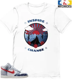 T-Shirt - Nike Dunk High Washed Denim Pack - Sneaker-Matching T-Shirt (Inspire Change)