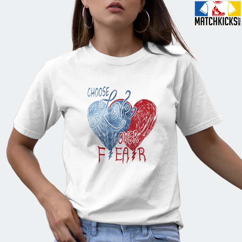 T-Shirt - Nike Dunk High Washed Denim Pack - Sneaker-Matching T-Shirt (Choose LOVE Over Fear) 9 T-Shirt - Nike Dunk High Washed Denim Pack - Sneaker-Matching T-Shirt (Choose LOVE Over Fear) - Image 7