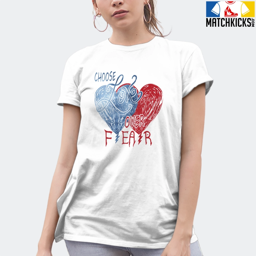 T-Shirt - Nike Dunk High Washed Denim Pack - Sneaker-Matching T-Shirt (Choose LOVE Over Fear) 10 T-Shirt - Nike Dunk High Washed Denim Pack - Sneaker-Matching T-Shirt (Choose LOVE Over Fear) - Image 8