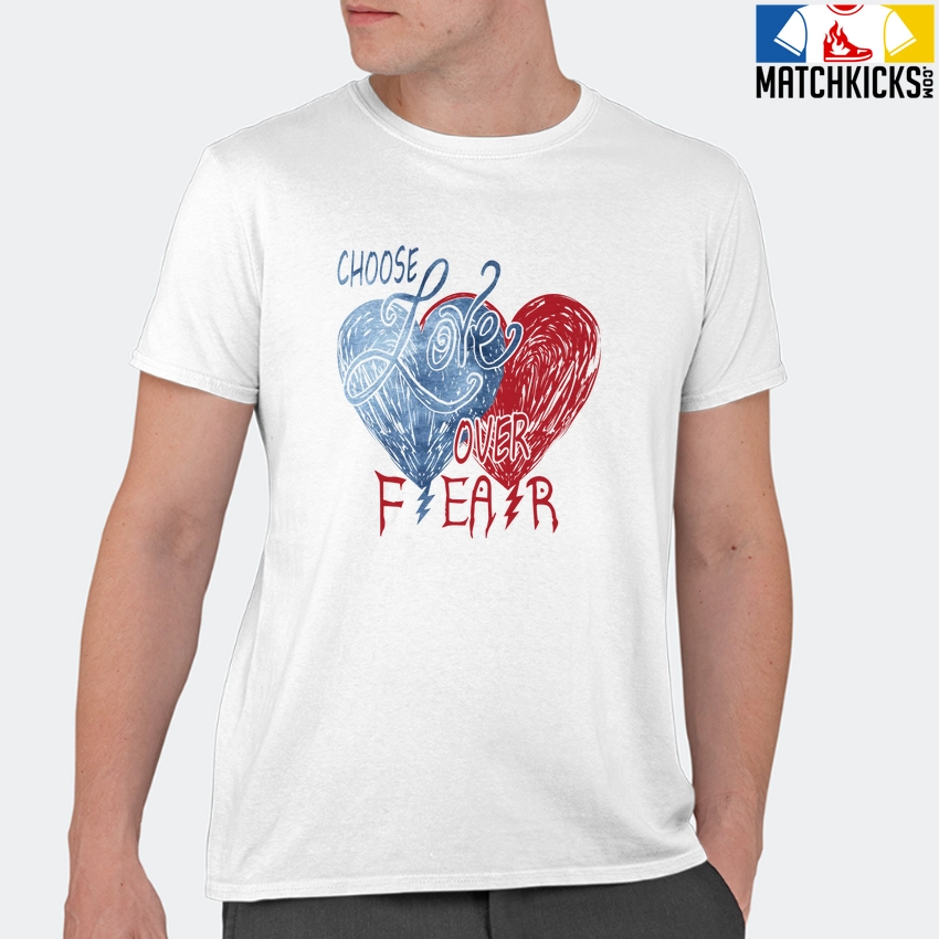 T-Shirt - Nike Dunk High Washed Denim Pack - Sneaker-Matching T-Shirt (Choose LOVE Over Fear) 11 T-Shirt - Nike Dunk High Washed Denim Pack - Sneaker-Matching T-Shirt (Choose LOVE Over Fear) - Image 9