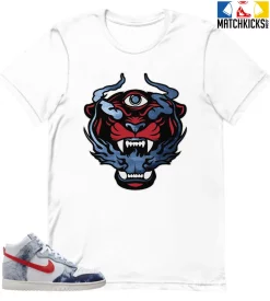 T-Shirt - Nike Dunk High Washed Denim Pack - Sneaker-Matching T-Shirt (The Beast)