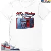 T-Shirt - Nike Dunk High Washed Denim Pack - Sneaker-Matching T-Shirt (90's Baby Radio)