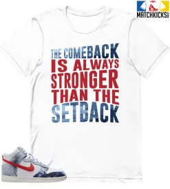 T-Shirt - Nike Dunk High Washed Denim Pack - Sneaker-Matching T-Shirt (The Comeback)