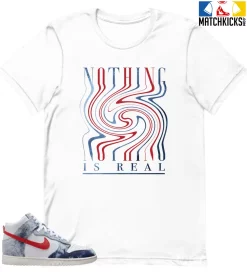 T-Shirt - Nike Dunk High Washed Denim Pack - Sneaker-Matching T-Shirt (NOTHING IS REAL)