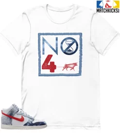 T-Shirt - Nike Dunk High Washed Denim Pack - Sneaker-Matching T-Shirt (NO Time For BULL Shit)