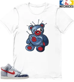 T-Shirt - Nike Dunk High Washed Denim Pack - Sneaker-Matching T-Shirt (VOO DOO TEDDY)