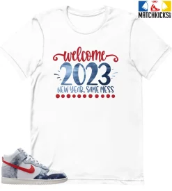 T-Shirt - Nike Dunk High Washed Denim Pack - Sneaker-Matching T-Shirt (2023 New Year)