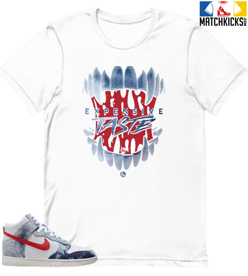 T-Shirt - Nike Dunk High Washed Denim Pack - Sneaker-Matching T-Shirt (Expensive Taste) 3 T-Shirt - Nike Dunk High Washed Denim Pack - Sneaker-Matching T-Shirt (Expensive Taste)
