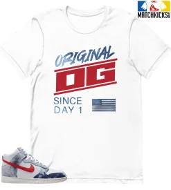 T-Shirt - Nike Dunk High Washed Denim Pack - Sneaker-Matching T-Shirt (ORIGINAL OG SINCE DAY 1)