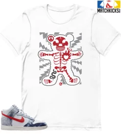 T-Shirt - Nike Dunk High Washed Denim Pack - Sneaker-Matching T-Shirt (Made Of)