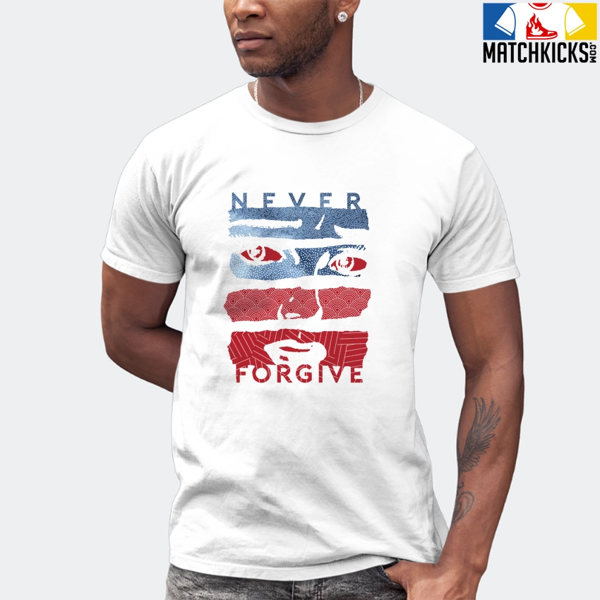 T-Shirt - Nike Dunk High Washed Denim Pack - Sneaker-Matching T-Shirt (Never Forgive) 7 T-Shirt - Nike Dunk High Washed Denim Pack - Sneaker-Matching T-Shirt (Never Forgive) - Image 5