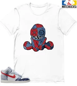 T-Shirt - Nike Dunk High Washed Denim Pack - Sneaker-Matching T-Shirt (VOODOO BEAR)