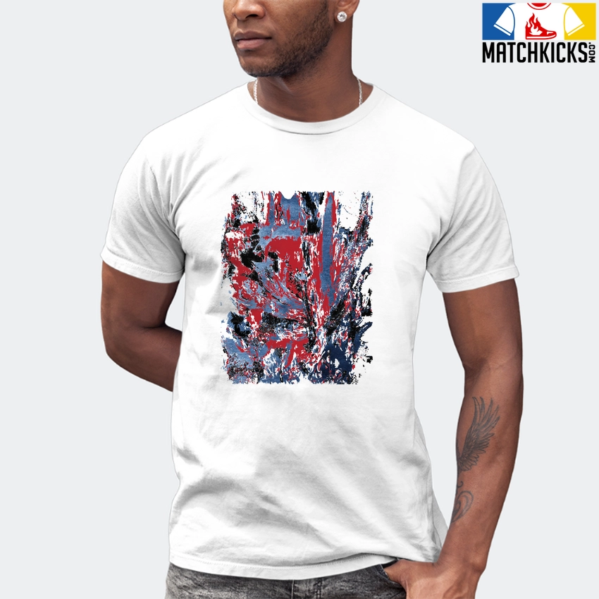 T-Shirt - Nike Dunk High Washed Denim Pack - Sneaker-Matching T-Shirt (Abstract Flower) 7 T-Shirt - Nike Dunk High Washed Denim Pack - Sneaker-Matching T-Shirt (Abstract Flower) - Image 5