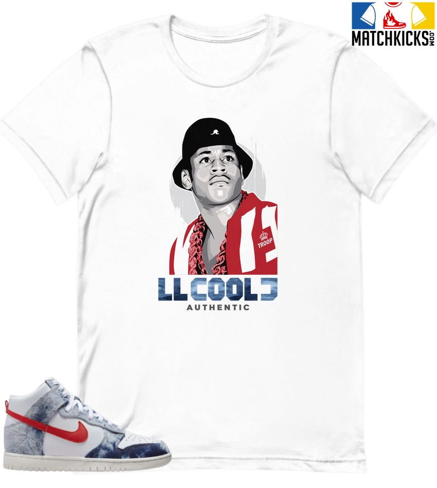 T-Shirt - Nike Dunk High Washed Denim Pack - Sneaker-Matching T-Shirt (LL COOL J) 3 T-Shirt - Nike Dunk High Washed Denim Pack - Sneaker-Matching T-Shirt (LL COOL J)