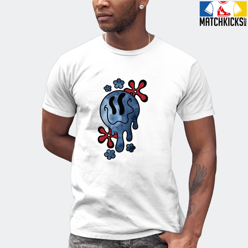 T-Shirt - Nike Dunk High Washed Denim Pack - Sneaker-Matching T-Shirt (Melty Face) 7 T-Shirt - Nike Dunk High Washed Denim Pack - Sneaker-Matching T-Shirt (Melty Face) - Image 5