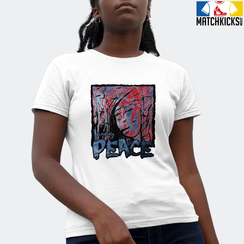 T-Shirt - Nike Dunk High Washed Denim Pack - Sneaker-Matching T-Shirt (finding PEACE) 3 T-Shirt - Nike Dunk High Washed Denim Pack - Sneaker-Matching T-Shirt (finding PEACE) - Image 2