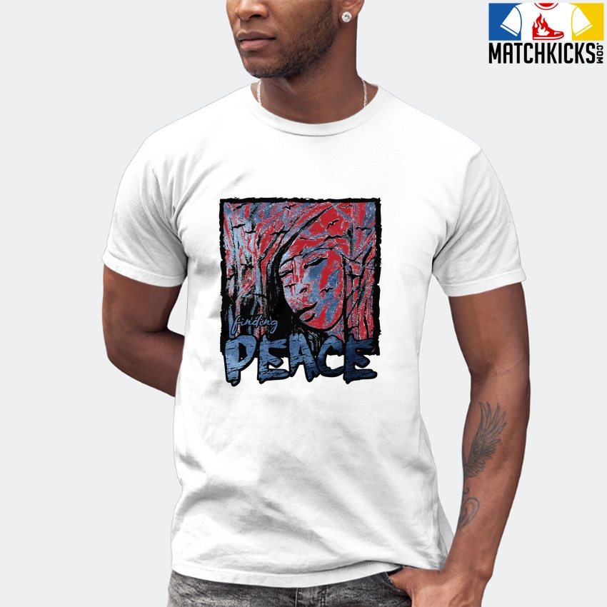 T-Shirt - Nike Dunk High Washed Denim Pack - Sneaker-Matching T-Shirt (finding PEACE) 6 T-Shirt - Nike Dunk High Washed Denim Pack - Sneaker-Matching T-Shirt (finding PEACE) - Image 5