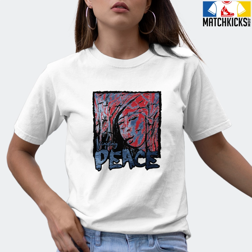 T-Shirt - Nike Dunk High Washed Denim Pack - Sneaker-Matching T-Shirt (finding PEACE) 8 T-Shirt - Nike Dunk High Washed Denim Pack - Sneaker-Matching T-Shirt (finding PEACE) - Image 7