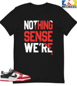 T-Shirt - Nike Dunk Low EMB NBA 75th Anniversary Chicago - Sneaker-Matching T-Shirt (Makes Sense Heart Left)