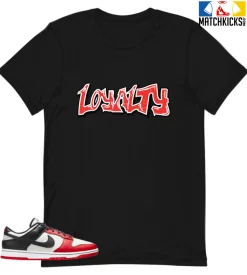 T-Shirt - Nike Dunk Low EMB NBA 75th Anniversary Chicago - Sneaker-Matching T-Shirt (LOYALTY)
