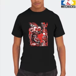 T-Shirt - Nike Dunk Low EMB NBA 75th Anniversary Chicago - Sneaker-Matching T-Shirt (Abstract Woman) -Nike Dunk shop online mockupGenerator 2400
