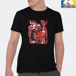 T-Shirt - Nike Dunk Low EMB NBA 75th Anniversary Chicago - Sneaker-Matching T-Shirt (Abstract Woman) -Nike Dunk shop online mockupGenerator 2403