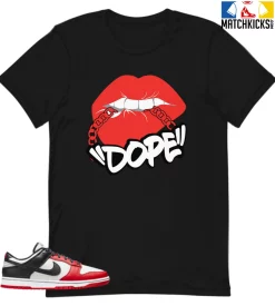 T-Shirt - Nike Dunk Low EMB NBA 75th Anniversary Chicago - Sneaker-Matching T-Shirt (!!DOPE!!)