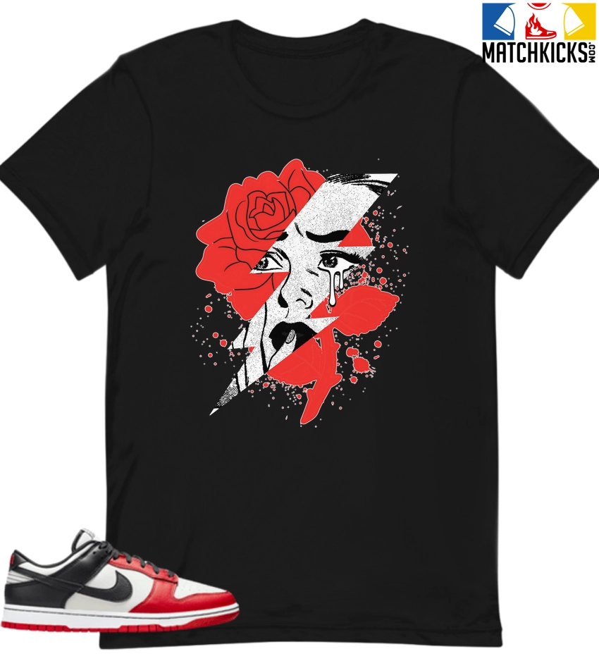 T-Shirt - Nike Dunk Low EMB NBA 75th Anniversary Chicago - Sneaker-Matching T-Shirt (High Voltage) 3 T-Shirt - Nike Dunk Low EMB NBA 75th Anniversary Chicago - Sneaker-Matching T-Shirt (High Voltage)