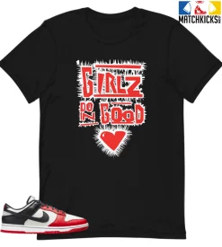 T-Shirt - Nike Dunk Low EMB NBA 75th Anniversary Chicago - Sneaker-Matching T-Shirt (Girls Doin Good)