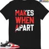 T-Shirt - Nike Dunk Low EMB NBA 75th Anniversary Chicago - Sneaker-Matching T-Shirt (Makes Sense Heart Right)