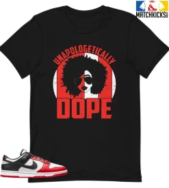 T-Shirt - Nike Dunk Low EMB NBA 75th Anniversary Chicago - Sneaker-Matching T-Shirt (UNAPOLOGETICALLY DOPE)