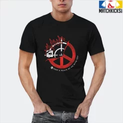 T-Shirt - Nike Dunk Low EMB NBA 75th Anniversary Chicago - Sneaker-Matching T-Shirt (Keep A Peace) -Nike Dunk shop online mockupGenerator 2539