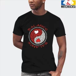 T-Shirt - Nike Dunk Low EMB NBA 75th Anniversary Chicago - Sneaker-Matching T-Shirt (YIN YANG BALANCE) -Nike Dunk shop online mockupGenerator 2543