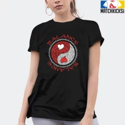 T-Shirt - Nike Dunk Low EMB NBA 75th Anniversary Chicago - Sneaker-Matching T-Shirt (YIN YANG BALANCE) -Nike Dunk shop online mockupGenerator 2546