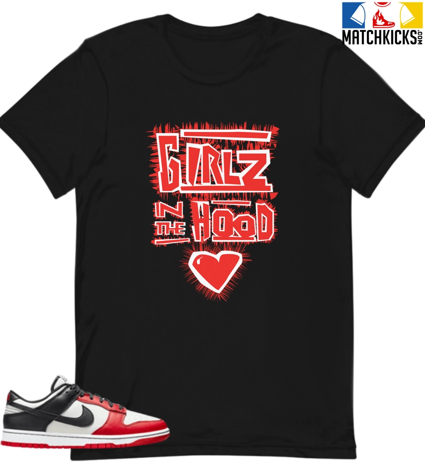 T-Shirt - Nike Dunk Low EMB NBA 75th Anniversary Chicago - Sneaker-Matching T-Shirt (Girlz In The Hood) 4 T-Shirt - Nike Dunk Low EMB NBA 75th Anniversary Chicago - Sneaker-Matching T-Shirt (Girlz In The Hood) - Image 2